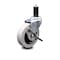 Service Caster 2 Inch Thermoplastic Rubber Wheel 1-3/8 Inch Expanding Stem Caster with Brake SCC-EX05S210-TPRS-SLB-138 - alternate 1